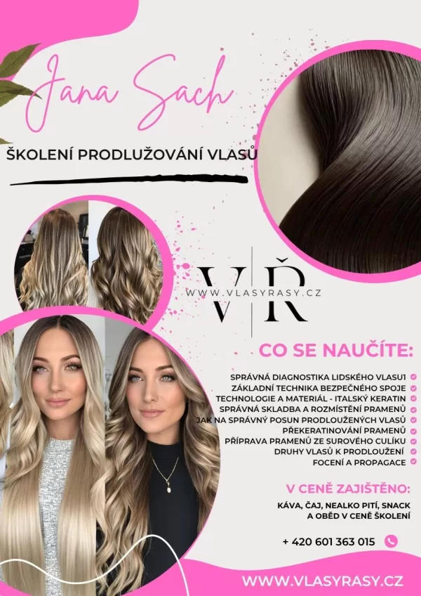 Kurz a školení prodlužování vlasů