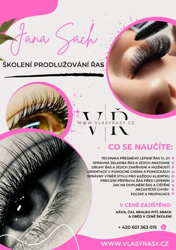 Kurz a školení prodlužování řas