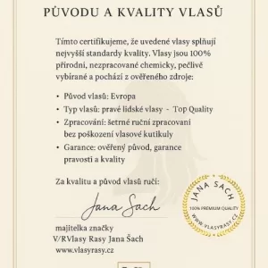 Vlasy řasy Jana Šach